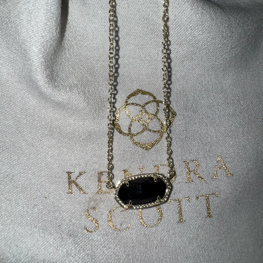 Kendra Scott Gold Necklace with Black Pendant - Picture 2 of 2